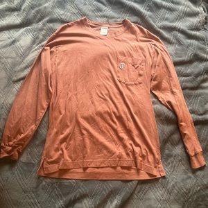 PINK Salmon Pink Color Long Sleeve Top Size L